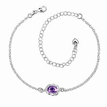 silver anklet Oval simulated pearl bracelet on a leg jewelry display ELY