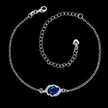 silver anklet Oval simulated pearl bracelet on a leg jewelry display ELY