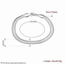 silver plated Flat Soft Snake Chain men bracelet margarida164 ELY
