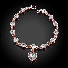 18k gold plated Charms bracelet Heart b bracelets &amp; bangles wedding ELY