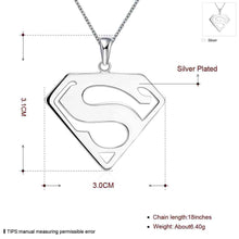 18k gold plated necklaces Superman collares Jewelry European Style KNWN 14 ELY