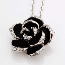 Austrian Crystal necklaces &amp; pendants black flower collane sport ELY