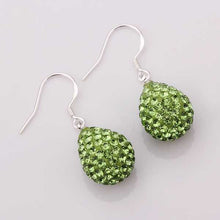 Shamballa earings jewelry green pear beads drop brincos Jewelry European Style SBE 95 ELY