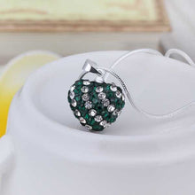 african beads necklaces & pendants silver heart crystal lo collares Elegant ELY