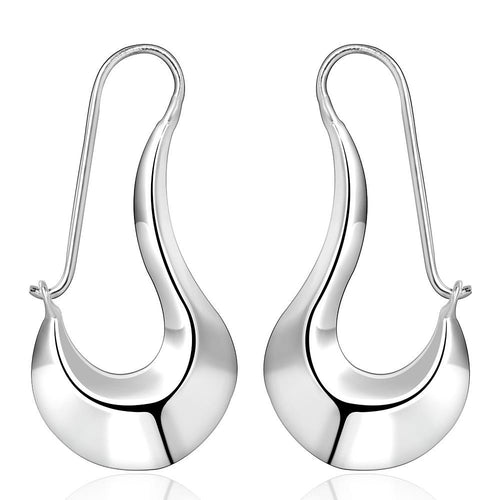 silver earings jewelry Flat Gloss drop brinco sport 338 ELY