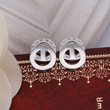silver earrings Style stud pendientes jewerly accessories ELY