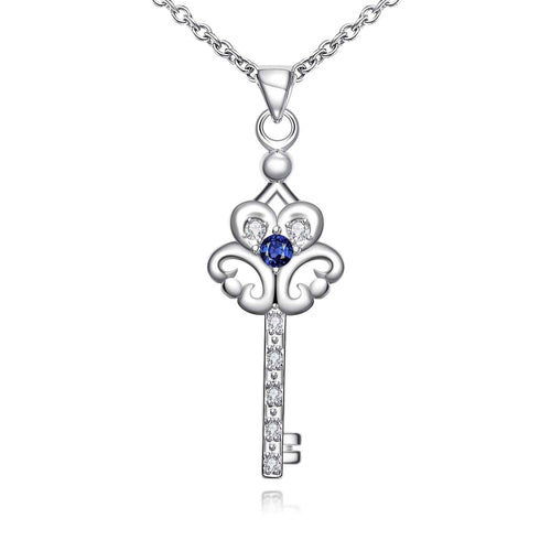 silver pendant Flower key maxi necklace sport ELY