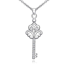silver pendant Flower key maxi necklace sport ELY