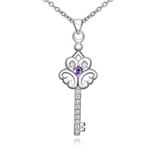 silver pendant Flower key maxi necklace sport ELY
