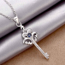 silver pendant Flower key maxi necklace sport ELY