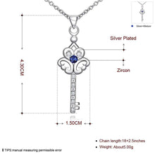silver pendant Flower key maxi necklace sport ELY