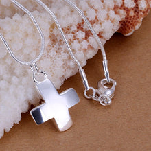 silver-plated pendant necklace Small Cross collane Elegant ELY