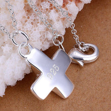 silver-plated pendant necklace Small Cross collane Elegant ELY