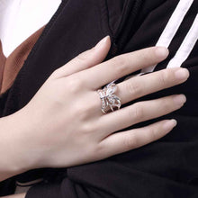 silver wedding ring Inlay Butterfly aliancas jewerly accessories 35 ELY