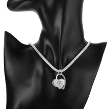 silver plated necklace men Inlaid Stone Heart colares Hand Madeball 27 ELY