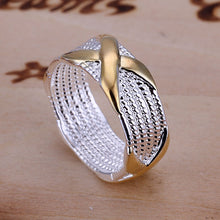 silver rings for men Dichroic X anillos Costume Jewellery 13 ELY
