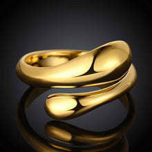 18K Gold Plating ring s -shape aliancas Gift for her SKGR 12 ELY