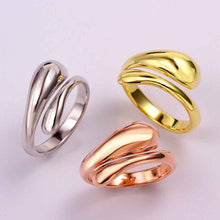 18K Gold Plating ring s -shape aliancas Gift for her SKGR 12 ELY