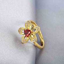 18K Gold Plating wedding rings Rhinestone five flower aneis collier plastron157 ELY