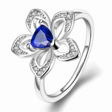 18K Gold Plating wedding rings Rhinestone five flower aneis collier plastron157 ELY