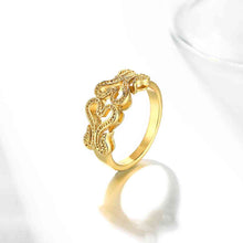 18K Gold Plated engagement ring heart is connected anillos Hand Madeball SKGR 91 ELY