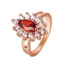 18K Gold Plated wedding ring Sunflower anel de ouro jewellery191 ELY