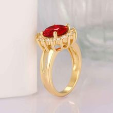 18K Gold Plated wedding ring Sunflower anel de ouro jewellery191 ELY