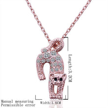 18k gold plated statement necklace Crystal Leopard kolye sport239 ELY