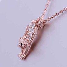 18k gold plated statement necklace Crystal Leopard kolye sport239 ELY