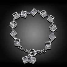 925 silver jewelry charm bracelet White box stone pulseira masculina joias STVH 7 ELY