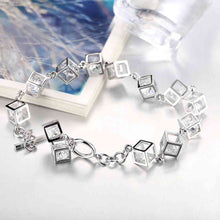925 silver jewelry charm bracelet White box stone pulseira masculina joias STVH 7 ELY