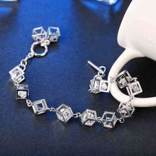 925 silver jewelry charm bracelet White box stone pulseira masculina joias STVH 7 ELY