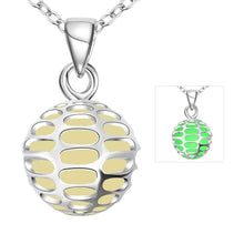 Glow in the Dark necklace Devel Ball collier bijoux femme313 ELY