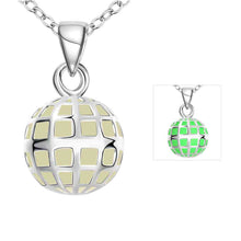 Glow in the Dark necklace Devel Ball collier bijoux femme313 ELY