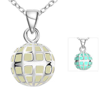 Glow in the Dark necklace Devel Ball collier bijoux femme313 ELY