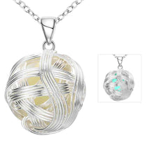 Glow in the Dark necklace Devel Ball collier bijoux femme313 ELY