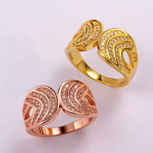 Lovely 18K Gold Plated rings Carved buckle bague femme ruby jewelry3 8 ELY