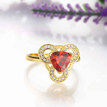 Lovely 18K Gold Plated wedding ring Crystal Triangle Round ring men charms16 ELY