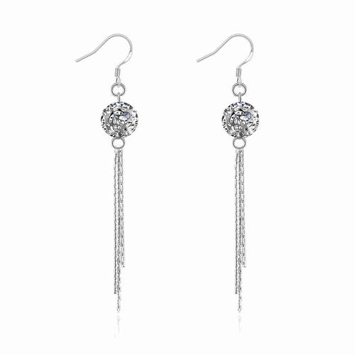 Lovely 925 sterling silver earings Rose Stone drop cuff Costume Jewellery 332 ELY