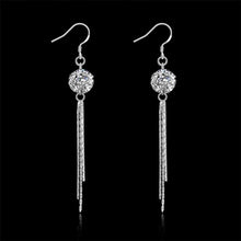 Lovely 925 sterling silver earings Rose Stone drop cuff Costume Jewellery 332 ELY