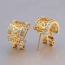 Lovely Austrian Crystal earring yellow cc stud earrings orecchini diy 159 ELY