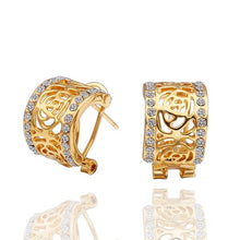 Lovely Austrian Crystal earring yellow cc stud earrings orecchini diy 159 ELY