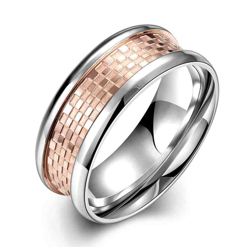 Lovely Men's Titanium Steel wedding ring Circular mosaic ring men Gift for her TSGR 95 ELY