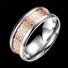 Lovely Men's Titanium Steel wedding ring Circular mosaic ring men Gift for her TSGR 95 ELY