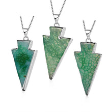 Lovely gold plated multicolor stone pendant necklace Sharp triangle big necklace horloge297 ELY