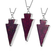 Lovely gold plated multicolor stone pendant necklace Sharp triangle big necklace horloge297 ELY