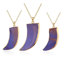 Lovely gold plated multicolor stone pendant necklace Sharp triangle big necklace horloge297 ELY