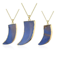 Lovely gold plated multicolor stone pendant necklace Sharp triangle big necklace horloge297 ELY