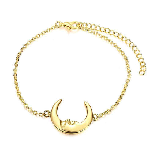 Lovely silver bracelets moon bracelets & bangles wedding KNWH 4 ELY