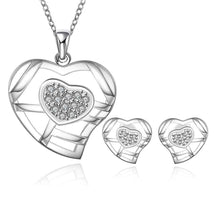 Lovely silver jewelry sets heart hollow heart R+E+N Sets margarida 3 ELY